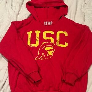 Red Hooded Sweatshirt with Yellow Logo - Kids